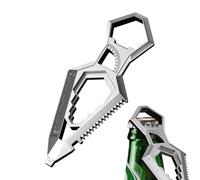 Utility Keychain | Bottle Opener Cutter Wheel Key | Compact Screwdriver Stainless Steel Ruler Keychain | for Outdoor Survival Camping Hiking Car Work