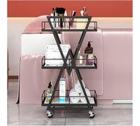 Utility Rolling Cart for Medical Spa and Beauty Salon, 3-Tier Trolley with Storage Drawers and Wheels, Ideal for Manicure and Barber Tools
