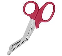 Utility Scissors 18cm Trauma Scissros, Tuff Cut Scissors, First Aid, Office, Home Plastic Handle Scissors (Red)