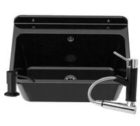 Utility Sink Granitan Large For Laundry Room, Garage Or Boiler Room With Drain And Tap Set