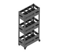 Utility Slim Storage Cart, Space Saving Organizer Carts With Wheels For Kitchen, Bakers, Pantry, Dining Room, Narrow Laundry Bathroom Shelving(29x46.5x66cm)