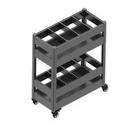 Utility Slim Storage Cart, Space Saving Organizer Carts With Wheels For Kitchen, Bakers, Pantry, Dining Room, Narrow Laundry Bathroom Shelving(29x46.5x38cm)