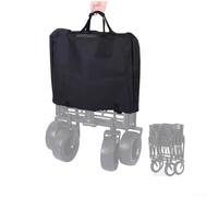 Utility Wagon Folding Cover with 420D Oxford Material, Dustproof and Suitable for Outdoor Conditions (Black and 4.2D)
