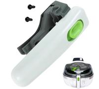 UTIZ Replacement Handle and Screws Set Compatible with Tefal Actifry Fryer AH9000 Series (White Handle with Green Control Knob Button)