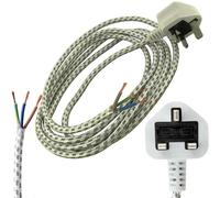 UTIZ Universal 2.5M Steam Generator/Dry Iron Mains Power Cable Flex Lead + UK Plug 3 Core