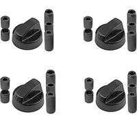 Utiz Universal Black Control Switch Knobs for All Makes and Models of Ovens Cookers Hobs Pack of 4
