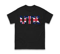 UTK Union Jack T-Shirt - Unite The Kingdom British Flag Tee - Unity Patriotic UK Pride Shirt for Men Women Unisex Kids Adults Top (Black, XL)