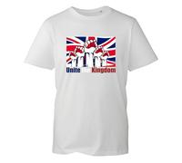 UTK Unite The Kingdom T-Shirt, British Gift, Unity and Pride British T-Shirt, Patriotic England UK Pride Shirt, Unisex Kids Adult Tee Top(White, XL)