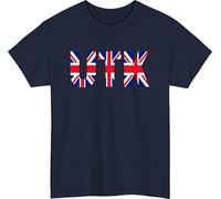 UTK Unite The Kingdom T-Shirt, Union Jack Shirt, British Flag Pride Tshirt, Unisex Patriotic Tee Top Navy