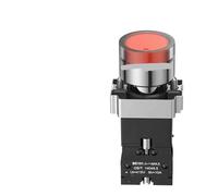 UTLODY Flat Button Mushroom Head Switch Xb2 Knob Starts Emergency Stop Ba31 Self Reset Self-Locking with Light(Np2-bw3462 24v)