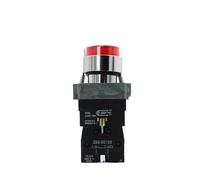 UTLODY LED Push Button Switch XB2-BW3462 Red & XB2-BW3361 Green Flat Round Indicator Light Silver Contact(Red)