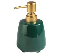 UTLODY Simple Ceramic Refillable Soap Lotion Dispenser with Pump for Bathroom Vanity and Kitchen Sink, 320ml/11.3oz, 1pcs(Dark Green)