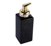 UTLODY Solid Color Cube Ceramic Soap Dispenser with Pump, Refillable Lotion and Shampoo for Bathroom and Kitchen, 550ml, 1 Pcs(Black)