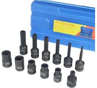 UTMALL 12PCS Brake Adjusting Tools Brake Caliper Socket Set Kit 10 Teeth 7 Teeth H7 H9 M14 for Audi VW BMW Benz Porsche Ford, Wheel Axles Socket M18, Oil Drain Plug Wrench