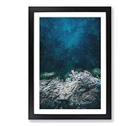 Uto Island in Sweden Painting Framed Print | A2 Black Framed Wall Art | Ready to Hang | Modern Landscape Picture | Living Room Bedroom Lounge Office