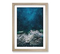 Uto Island in Sweden Painting Framed Print | A2 Oak Framed Wall Art | Ready to Hang | Modern Landscape Picture | Living Room Bedroom Lounge Office