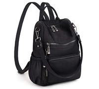 UTO Laptop Backpack Womens Teenage Girls School Bag Nylon Light Black | Ladies Rucksack Travel, Rucksack, Multi Compartments, Anti Theft Pocket