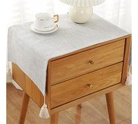Utobanh Bedside Table Cover Cloth Tablecloth, Non-Slip Dustproof TV Cabinet Refrigerator Washing Machine Cover Towel Universal Small Square Towel (15.7 * 35.4 inches,Light Beige)