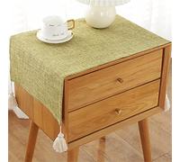 Utobanh Bedside Table Cover Cloth Tablecloth, Non-Slip Dustproof TV Cabinet Refrigerator Washing Machine Cover Towel Universal Small Square Towel (15.7 * 35.4 inches,green)