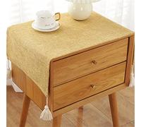 Utobanh Bedside Table Cover Cloth Tablecloth, Non-Slip Dustproof TV Cabinet Refrigerator Washing Machine Cover Towel Universal Small Square Towel (15.7 * 35.4 inches,Yellow)