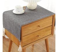 Utobanh Bedside Table Cover Cloth Tablecloth, Non-Slip Dustproof TV Cabinet Refrigerator Washing Machine Cover Towel Universal Small Square Towel (15.7 * 35.4 inches,dark grey)