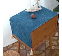 Utobanh Simple Bedside Table Cover Cloth Tablecloth, Cover Towel, Suitable for dust Cover Cushion Cloth Bedroom Universal Small Square Tablecloth (Dark Blue, 15.7 * 35.4 inches)