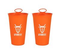 UTOBEST Soft Flask Cup Foldable Running Water Cup TPU Collapsible Bottle, Portable&Reusable Race Cups for Running Hiking Cycling, 200ml/6.7oz, 2pcs