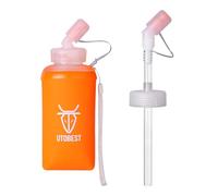 UTOBEST Soft Flask TPU, Collapsible Water Bottle Foldable Bottle for Hydration Pack, Hiking Cycling Climbing Jogging Marathon