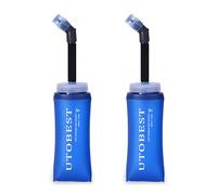 UTOBEST Soft Flask TPU Foldable Running Water Bottles Collapsible Hydration Bottles, 2PCS