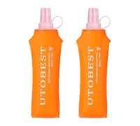 UTOBEST Soft Flask TPU Foldable Running Water Bottles Collapsible Hydration Bottles, 2PCS