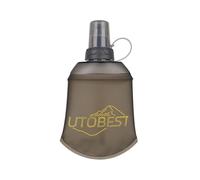 UTOBEST Soft Water Bottle 150ml - 1 Pack Collapsible Soft Flask - Leakproof, Foldable, Food-Grade TPU, BPA Free, Easy to Clean, Handheld Running Water Bottle for Hiking Cycling Marathon