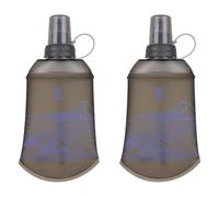 UTOBEST Soft Water Bottle 200ml - 2 Pack Collapsible Soft Flask - Leakproof, Foldable, Food-Grade TPU, BPA Free, Easy to Clean, Handheld Running Water Bottle for Hiking Cycling Climbing Marathon
