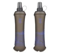 UTOBEST Soft Water Bottle 500ml - 2 Pack Collapsible Soft Flask - Leakproof, Foldable, Food-Grade TPU, BPA Free, Easy to Clean, Handheld Running Water Bottle for Hiking Cycling Climbing Marathon