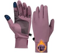 UTOBEST Thermal Running Gloves, Touch Screen Anti-slip Winter Gloves for Men Women, Breathable & Lightweight for Cycling, Running, Hiking, Skiing, Purple, XL