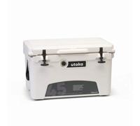 Utoka 45 Cooler, White - 42 Litre Capacity Portable Hard Cooler With Carry Handle, Cool For 5 Days, Includes Bottle Opener, Cup Holder, Chopping Board For Picnics & Overnighters