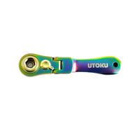 UTOKU TOOLS Mini Ratchet (72T, 1/4 inch, Titanium Plated), 8 cm, 55 g