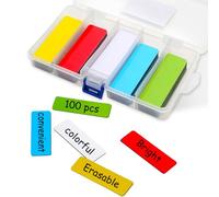 UTOMAG 100 PCS Magnetic Strips, Writable 75X25mm, Dry Erase Labels for Whiteboard, Magnetic Board, Fridge