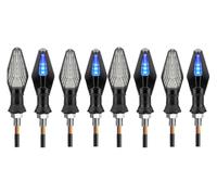 UTONGMU motorcycle turn signal light 12V Motorcycle Flowing Blinker Indicator Amber Lamp Turn Signal Light Flashing(8pcs)