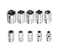 Utoolmart 1/4-inch Drive 6-Point Shallow Socket Set 5mm-14mm Metric Cr-v 10 Pcs