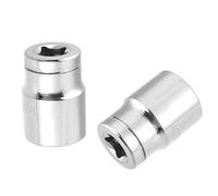 Utoolmart 1/4 Inch Drive 6 Point Socket Chrome Vandium Steel Imperial 1/2 Inch Standard Socket Hand Operated Tool Silver 4pcs
