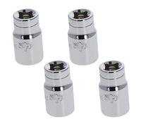 Utoolmart 1/4 Inch Drive 6 Point Socket Chrome Vandium Steel Imperial 3/8 Inch Standard Socket Hand Operated Tool Silver 4pcs