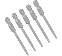 Utoolmart 1/4 Inch Hex Shank Magnetic H2.5 Screwdriver Bits 75mm Length S2 Steel Hexagon Allen Wrench Drill Bit Sand Blasting Power Tool for Production Workshop 5pcs