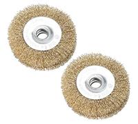 Utoolmart 2 Pcs Wire Wheel Brush, with 16mm Shank Steel Wire Brush, Wire Brush for Drill, 100mm Wire Brush Set, for Removing Rust Polishing Metals