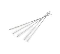 Utoolmart 22cm Total Length Nylon Test Tube Brush Drinking Straw Cleaning Brush Metal Shank 10mm Bristle Working Diameter Cleaner Brush for Plastic Glass Smoothie Straws 5pcs