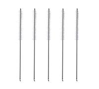 Utoolmart 22cm Total Length Nylon Test Tube Brush Drinking Straw Cleaning Brush Metal Shank 12mm Bristle Working Diameter Cleaner Brush for Plastic Glass Smoothie Straws 5pcs