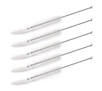 Utoolmart 23cm Total Length Nylon Test Tube Brush Drinking Straw Cleaning Brush Metal Shank 15mm Bristle Working Diameter Cleaner Brush for Plastic Glass Smoothie Straws 5pcs