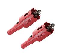 Utoolmart 23mm Dia Hole Saw Bi-Metal Drilling Cutter M42 High Speed Steel Triangular Handle with Cutting Tooth Opener Drill Bit for Metal Steel Aluminium Pipe Wood Red 2pcs