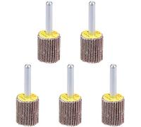 Utoolmart 25mm Flap Wheels Shank Mounted Sanding Disc Abrasive Wheel 80 Grits 5 Pcs