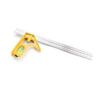 Utoolmart 300mm 12Inch Engineers Combination Try Square Set Right Angle Guide Yellow 1pcs
