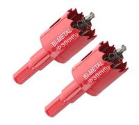 Utoolmart 30mm Dia Hole Saw Bi-Metal Drilling Cutter M42 High Speed Steel Triangular Handle with Cutting Tooth Opener Drill Bit for Metal Steel Aluminium Pipe Wood Red 2pcs